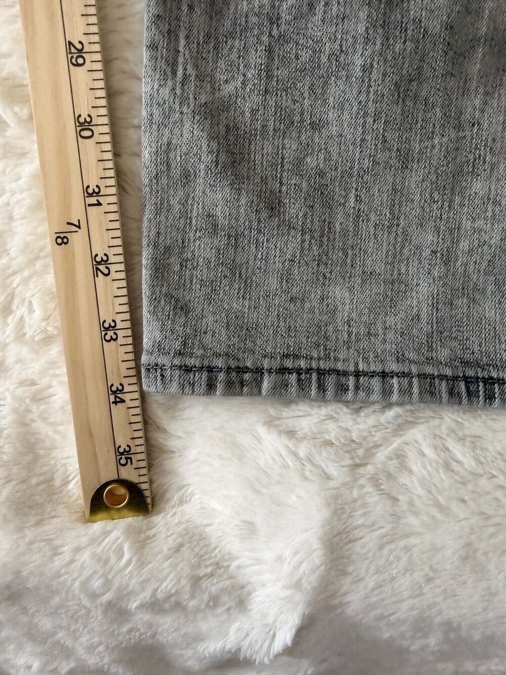 True Religion Slim Runstitch Moto Jeans Grey Acid Wash 36 - Picture 7 of 9